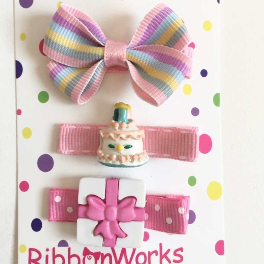 Birthday set of hair clips ** bundle only*